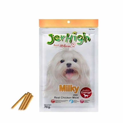 تشویقی سگ جرهای طعم مرغ و شیر – JerHigh dog treat chicken & milk flavor