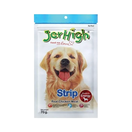 تشویقی سگ جرهای مدل استریپ با طعم مرغ – JerHigh Chicken Strip Treat