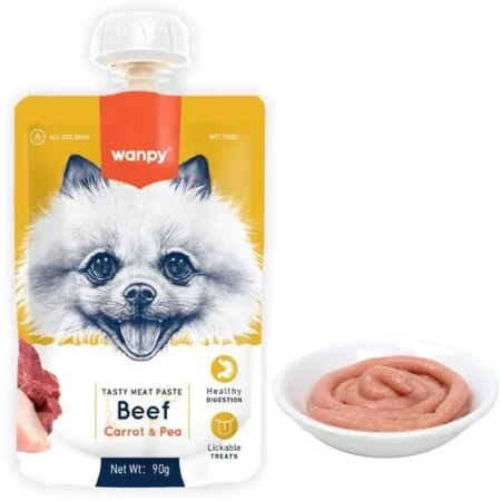 پودینگ سگ ونپی با طعم گوشت گاو، هویج و نخود فرنگی – Wenpy Dog Treat Pudding