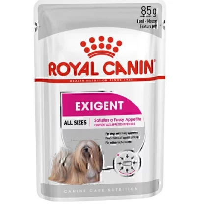 پوچ سگ بالغ اگزیجنت رویال کنین وزن 85 گرم – Vitapoo Royal Canin Exigent Wet Food