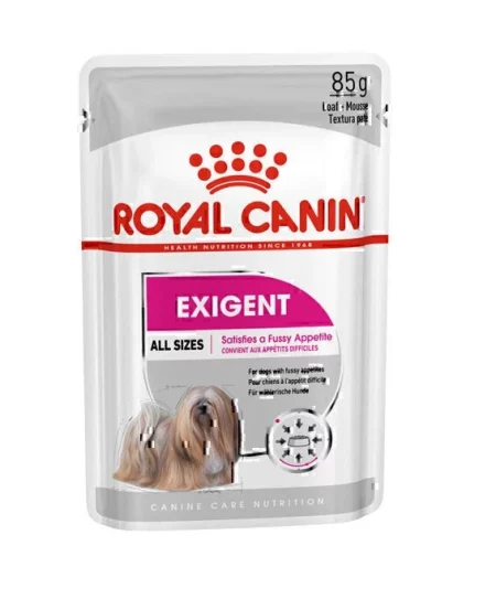 پوچ سگ بالغ اگزیجنت رویال کنین وزن 85 گرم – Vitapoo Royal Canin Exigent Wet Food