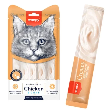 بستنی گربه ونپی طعم مرغ و خرچنگ – Wanpy cat ice cream chicken crab