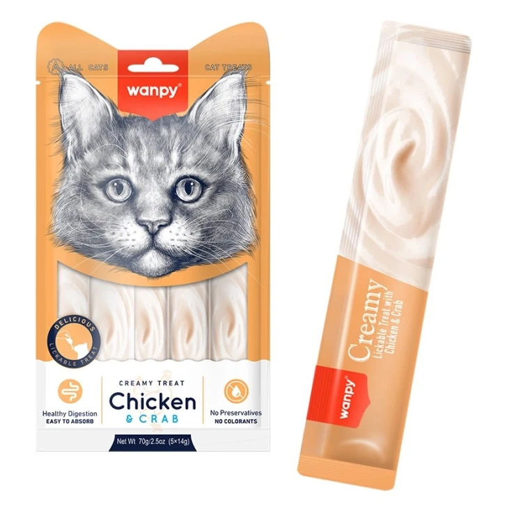 بستنی گربه ونپی طعم مرغ و خرچنگ – Wanpy cat ice cream chicken crab