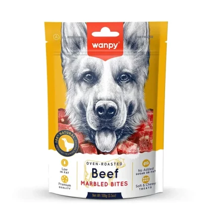 تشویقی سگ ونپی با طعم گوشت گاو مدل Wanpy Beef Marbled Bites وزن 100 گرم