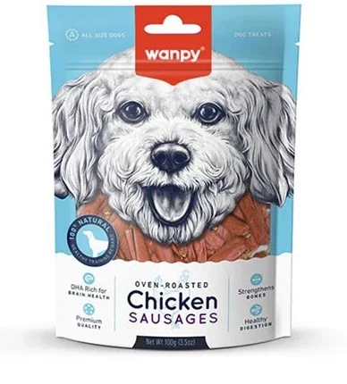 تشویقی سگ ونپی مدل سوسیس مرغ 100 گرم – Vitapoo Wanpy Chicken Sausage