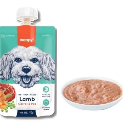 پودینگ سگ ونپی طعم بره، هویج و نخودفرنگی – Vitapoo Wanpy Dog Pudding